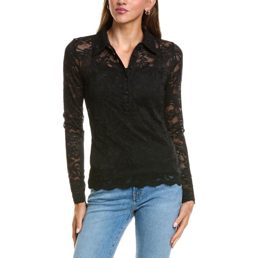 Generation Love Womens Dominique Lace Top, Black